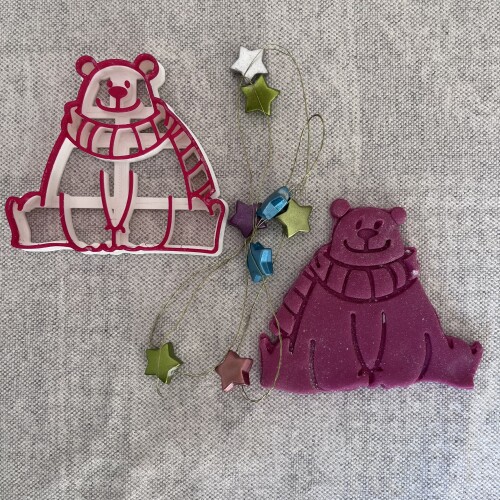 Christmas teddy bear with scarf 2024