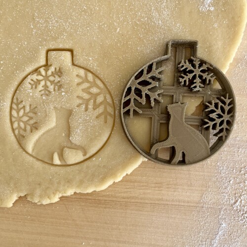 Cat ornament cookie cutter