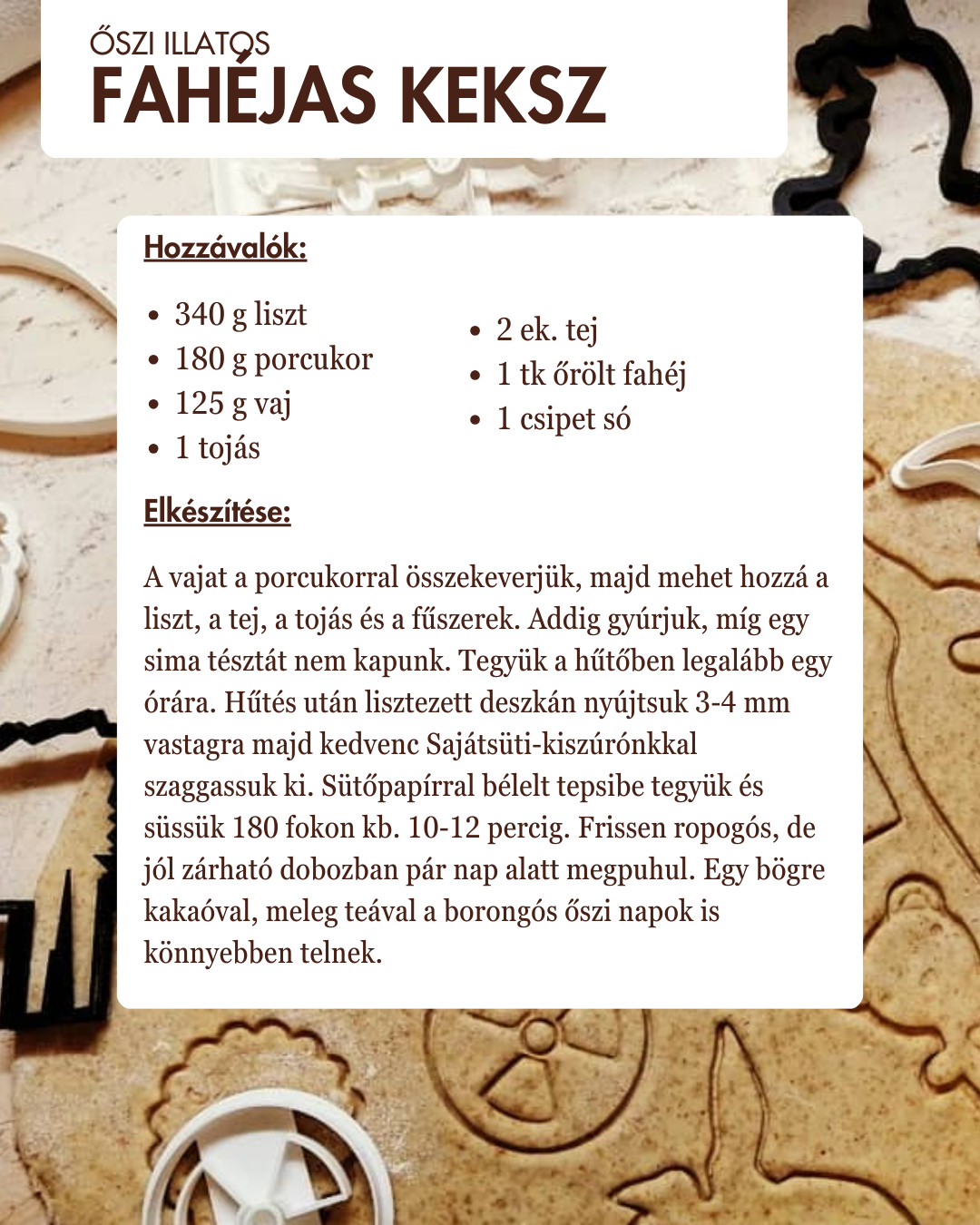 Őszi, illatos, fahéjas keksz